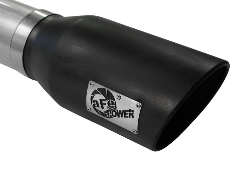 aFe Atlas 5in DPF-Back Aluminized Steel Exh Sys, Ford Diesel Trucks 08-10 V8-6.4L (td) Black tip aFe DPF Back