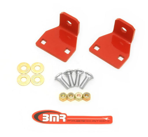 BMR 10-11 5th Gen Camaro Rear Lower Control Arm End Link Mounting Brace - Red BMR Suspension Suspension Arms & Components