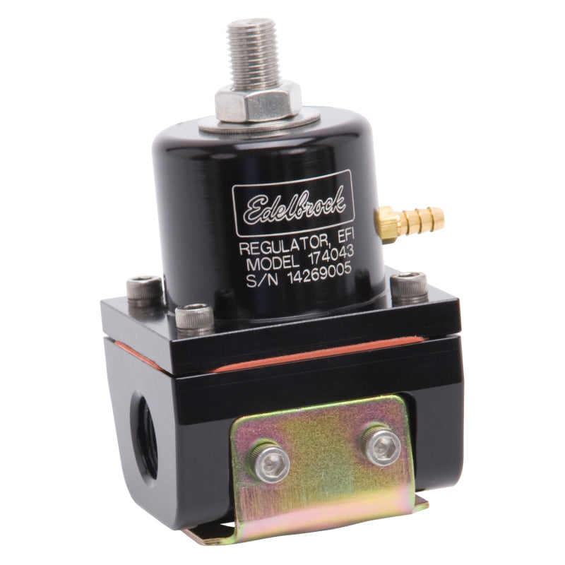 Edelbrock Fuel Pressure Regulator EFI 180 GPH 35-90 PSI -6 In/Out -6 Return Black Edelbrock Fuel Pressure Regulators