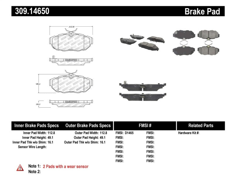StopTech Performance Brake Pads Stoptech Brake Pads - Performance