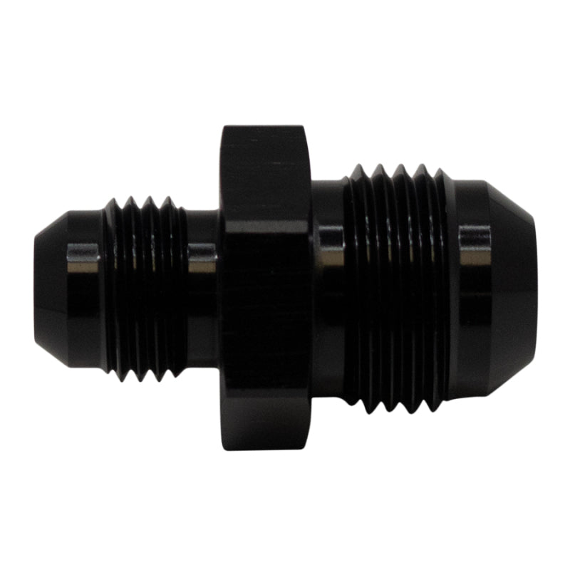 DeatschWerks 8AN Male Flare to 6AN Male Flare Reducer Straight - Anodized Matte Black DeatschWerks Fittings