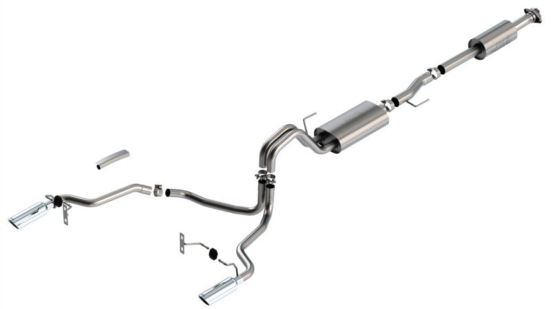 Borla F-150 2021 5.0L 4dr CC SB EC STB Lariat/KR/Platinum/LTD 3/2.25 SRE Cat-Back Touring CHR Tips Borla Catback