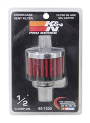 K&N Clamp On Rubber Base Crankcase Vent Filter 0.5in Flange ID 2in OD 1.5in Height K&N Engineering Air Filters - Universal Fit
