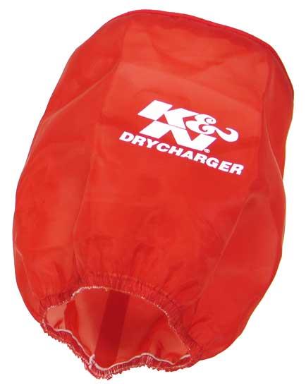 K&N Drycharger Air Filter Wrap Red 6in Base ID x 5in Top ID x 6.5in Height K&N Engineering Pre-Filters
