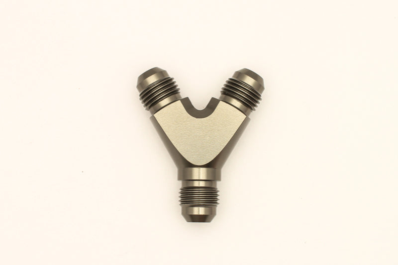 DeatschWerks 6AN Male Flare + 6AN Male Flare to 6AN Male Flare Y Block Fitting DeatschWerks Distribution Blocks