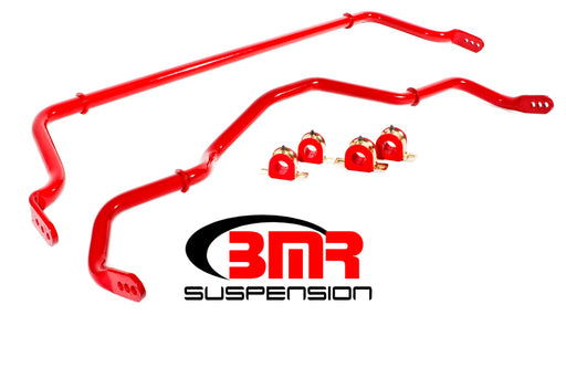 BMR 16-17 6th Gen Camaro Front & Rear Sway Bar Kit w/ Bushings - Red BMR Suspension Sway Bars