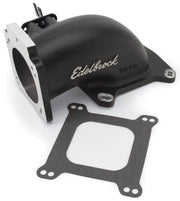 Edelbrock Low Profile Intake Elbow 90mm Throttle Body to Square-Bore Flange Black Finish Edelbrock Throttle Bodies