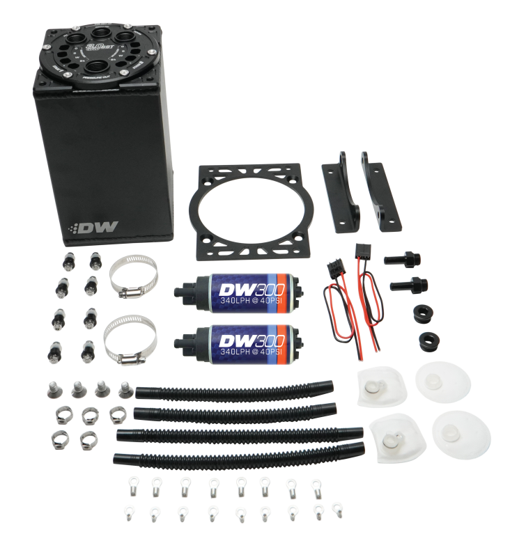 DeatschWerks 3.0L Staged Surge Tank w/ DW300 Fuel Pumps DeatschWerks Surge Tanks