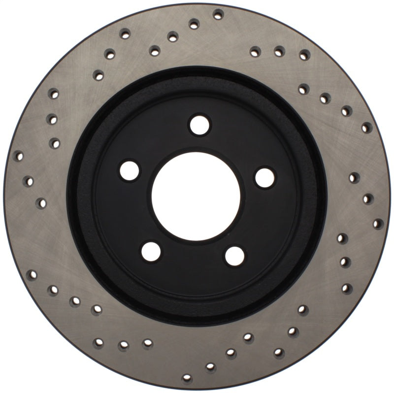 StopTech 05-10 Ford Mustang V6/4.0L / GT V8/4.6L Cross Drilled Right Rear Rotor Stoptech Brake Rotors - Drilled