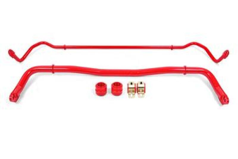 BMR 08-20 Dodge Challenger Front/Rear Sway Bar Kit w/ Bushings - Red BMR Suspension Sway Bars