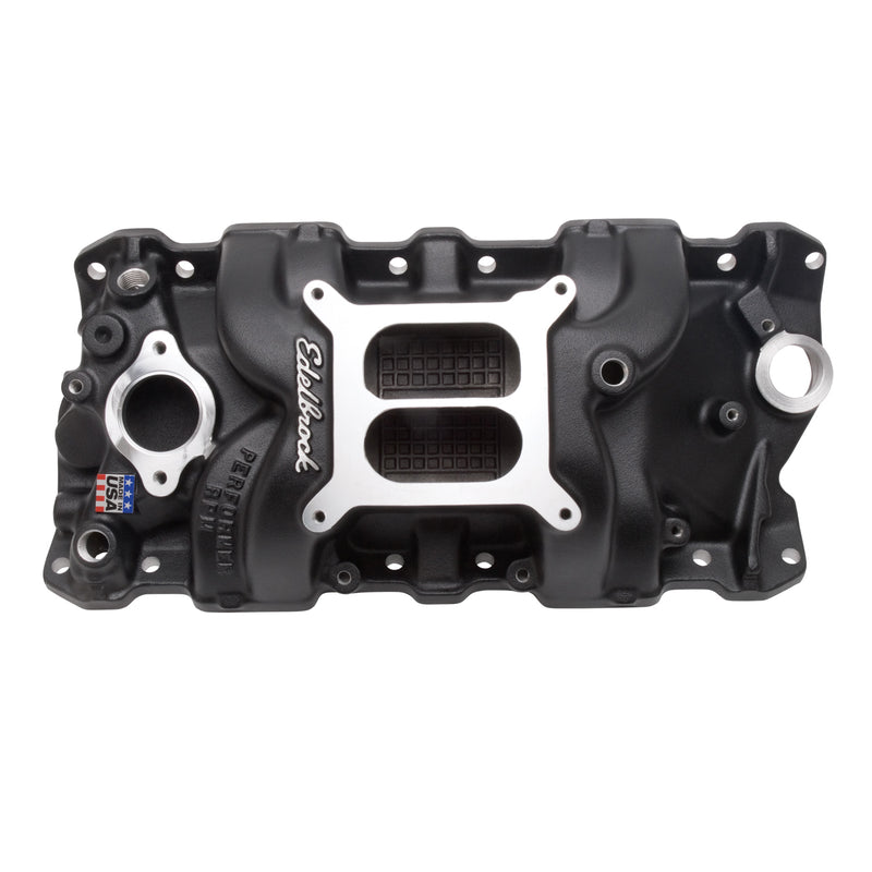 Performer RPM Small Block Chevy Black Intake Manifold EDELBROCK Autoparts