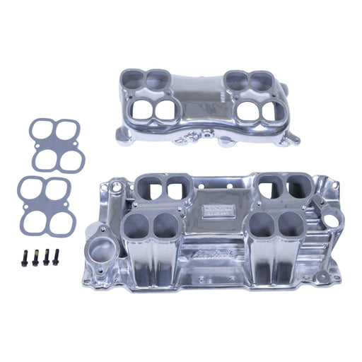 Small Block Chevy Street Tunnel Ram Polished EDELBROCK Autoparts