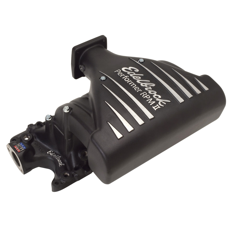 Performer RPM II Intake Manifold #71233 For 5.0L Small-Block Ford, Black Finish