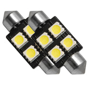 Oracle 37MM 4 LED 3-Chip Festoon Bulbs (Pair) - Cool White ORACLE Lighting Bulbs