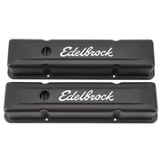 Edelbrock Valve Cover Signature Series Chevrolet 1959-1986 262-400 CI V8 Tall Black Edelbrock Valve Covers