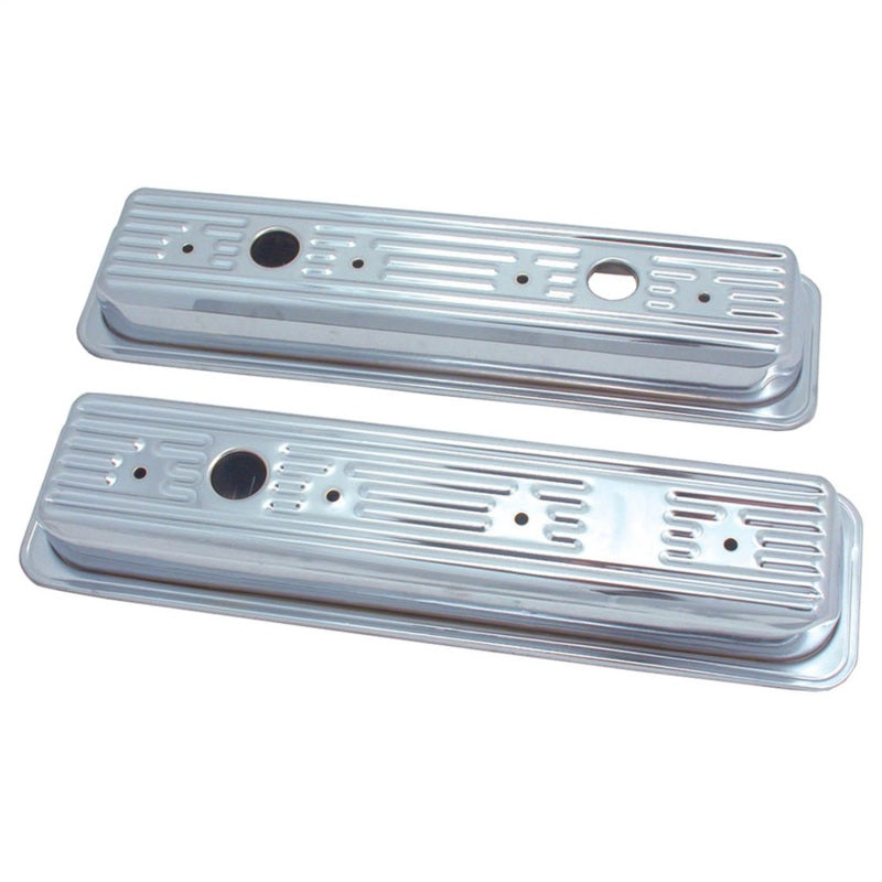 Spectre SB Chevy Center Bolt Valve Cover Set - Chrome Spectre Valve Covers