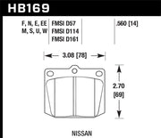 Hawk 1987 Mitsubishi Precis Front ER-1 Brake Pads Hawk Performance Brake Pads - Racing