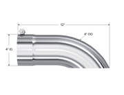 MBRP Universal Tip 4 O.D. Turn Down 4 inlet 12 length MBRP Steel Tubing