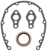 Edelbrock SBC Timing Cover Gasket And Oil Seal Kit Edelbrock Gasket Kits