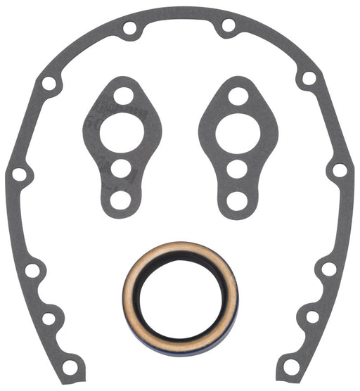 Edelbrock SBC Timing Cover Gasket And Oil Seal Kit Edelbrock Gasket Kits