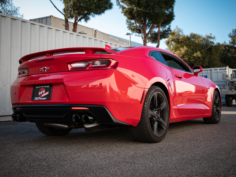 aFe POWER MACH Force-Xp 3in Axle-Back Exhaust 16-20 Chevrolet Camaro SS V8 6.2L w/Mufflers - Black aFe Catback