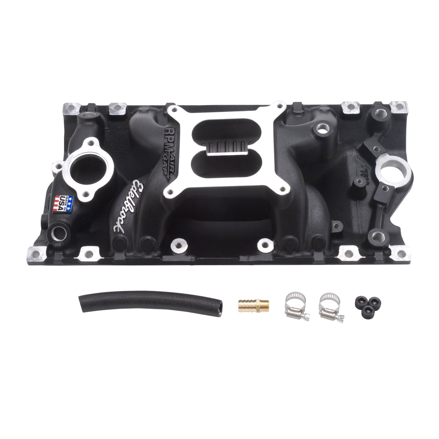 Performer RPM AIR-GAP Small Block Chevy Vortec Black Intake Manifold