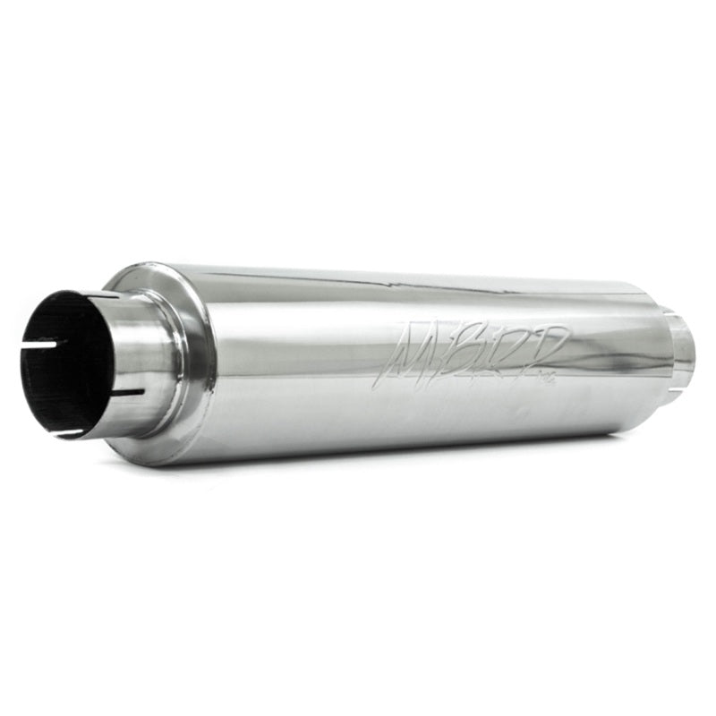 MBRP Universal Quiet Tone Muffler 4in Inlet/Outlet 24in Body 6in Dia 30in Overall T304 MBRP Muffler