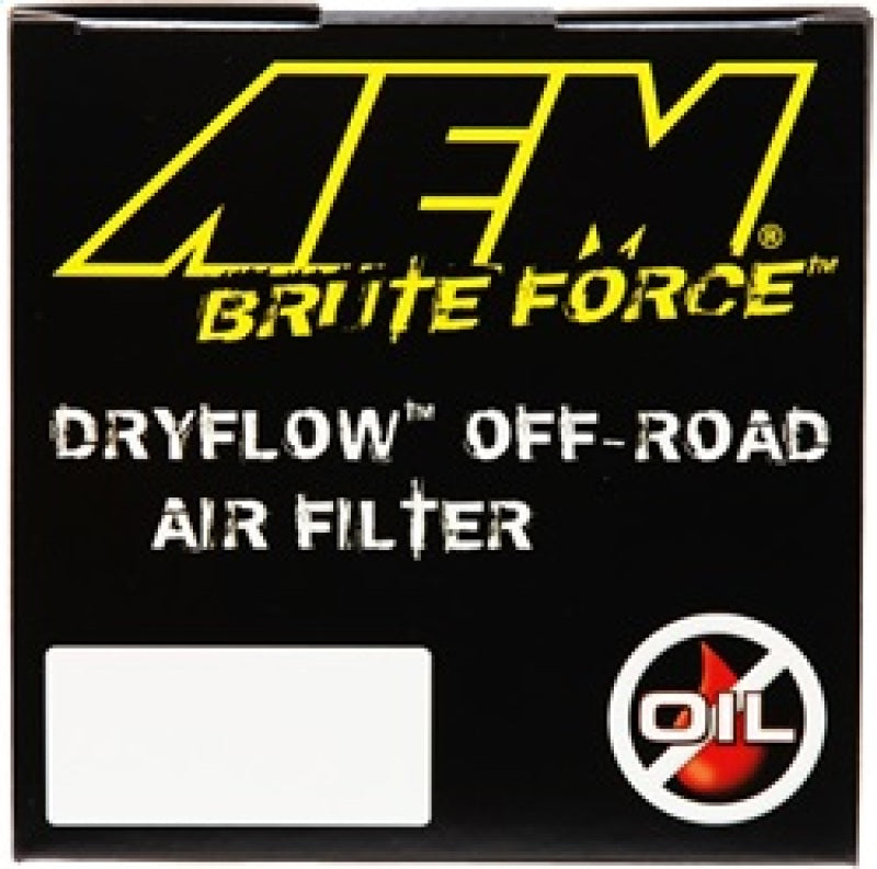 AEM Dryflow Conical Air Filter 2.75in Flange ID / 6in Base OD / 5.125in Top OD / 9.125in Height AEM Induction Air Filters - Universal Fit