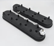 Granatelli 96-22 GM LS Tall Valve Cover w/Angled Coil Mounts - Black Wrinkle (Pair) Granatelli Motor Sports Valve Covers