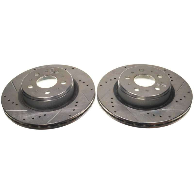 Power Stop 17-21 Tesla 3 Front Drilled & Slotted Rotor (Pair) PowerStop Brake Rotors - Slot & Drilled