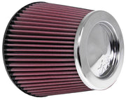 K&N Universal Chrome Filter 6in Flange ID x 7.5in Base OD x 5in Top OD x 6in H K&N Engineering Air Filters - Universal Fit