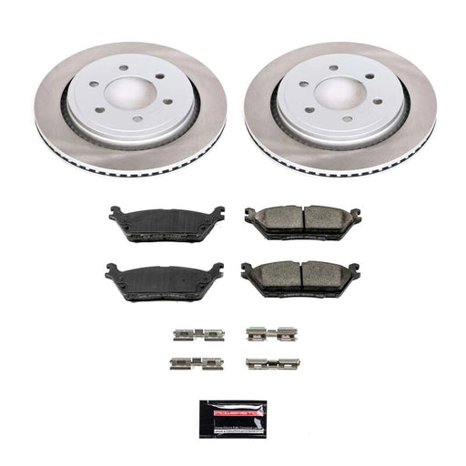 Power Stop 15-17 Ford F-150 Rear Semi-Coated Rotor Kit PowerStop Brake Kits - Performance Blank