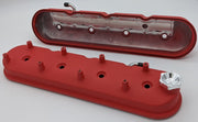 Granatelli 96-22 GM LS Tall Valve Cover w/Integral Angled Coil Mounts - Red Wrinkle (Pair) Granatelli Motor Sports Valve Covers