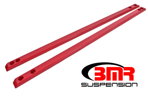 BMR 15-17 S550 Mustang Super Low Profile Chassis Jacking Rails - Red BMR Suspension Chassis Bracing