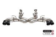 Corsa 2020-2025 Chevrolet Corvette C8 RWD 3in Valved Cat-Back Delete w/ NPP w/4.5in CF Black PVDTips CORSA Performance Catback