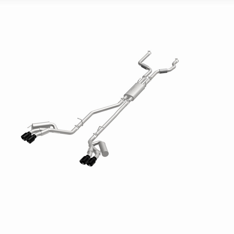 MagnaFlow 20-21 Ford Explorer 3.0L V6 Dual Exit Quad Black Chrome Tip Street Series Cat-Back Exhaust