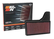 K&N Replacement Panel Air Filter for 2015 Ford Mustang 2.3L L4/3.7L V6/5.0L V8 K&N Engineering Air Filters - Drop In