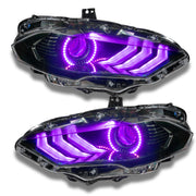 Oracle 18-21 Ford Mustang Dynamic DRL w/ Halo Kit & Sequential Turn Signal - ColorSHIFT ORACLE Lighting Headlights