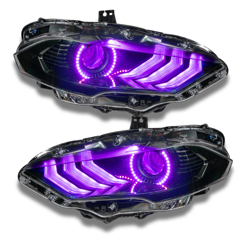 Oracle 18-21 Ford Mustang Dynamic DRL w/ Halo Kit & Sequential Turn Signal - ColorSHIFT ORACLE Lighting Headlights