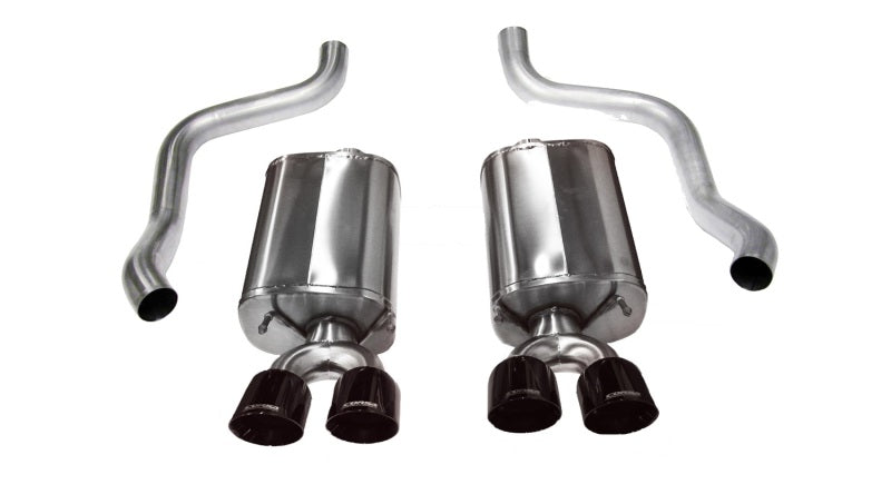 Corsa 2009-2013 Chevrolet Corvette C6 6.2L V8 Black Sport Axle-Back Exhaust CORSA Performance Axle Back