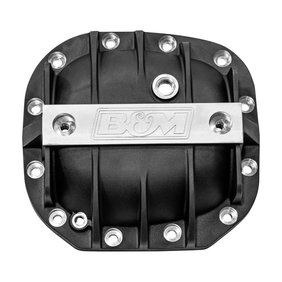 B&M Hi-Tek Aluminum Differential Cover for Ford Super 8.8 - Black 41296 B&M Autoparts