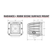 Rigid Industries Radiance+ Scene RGBW Surface Mount - Pair Rigid Industries Light Bars & Cubes