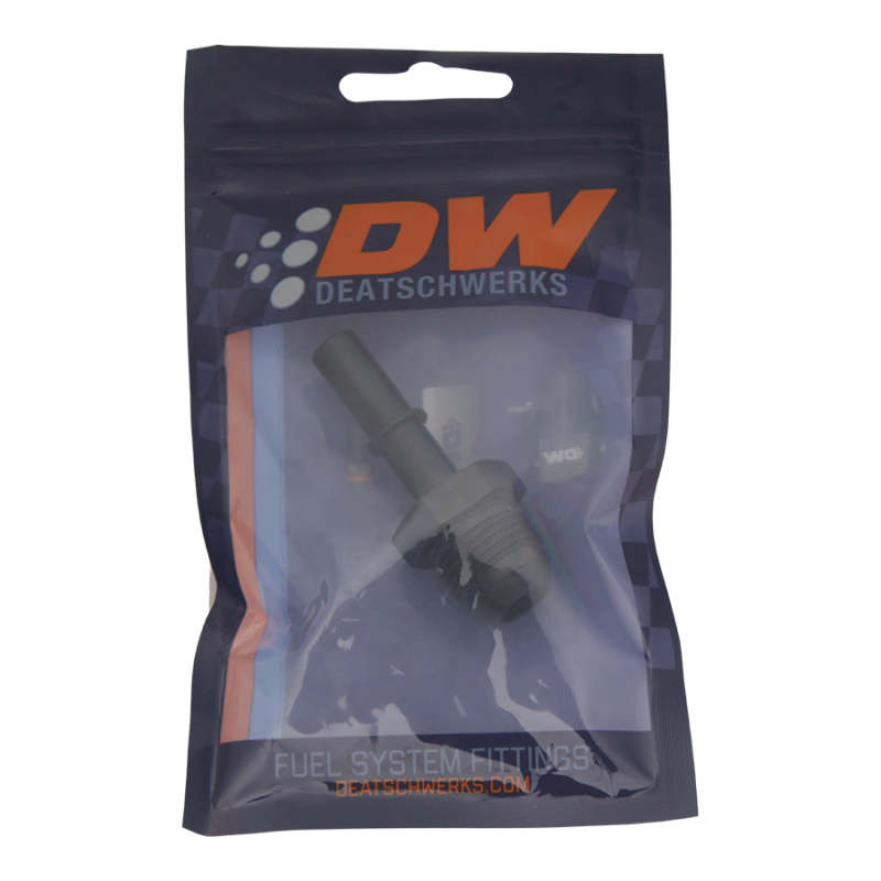 DeatschWerks 8AN Male Flare to 3/8in Male EFI Quick Connect Adapter - Anodized Matte Black DeatschWerks Fuel Components Misc