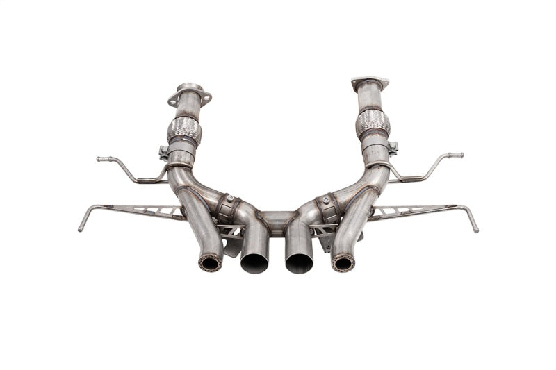 Corsa 23-25 Chevrolet Corvette C8 Z06 3in Valved Cat-Back Exhaust Muffler Delete Track Systemw/o Tip CORSA Performance Catback