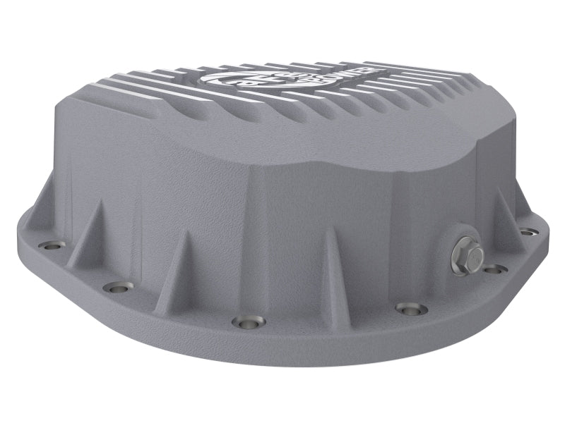 aFe Rear Differential Cover (Raw; Street Series); Ford Diesel Trucks 86-13 V8 (td) aFe Diff Covers