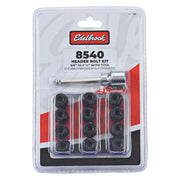 Edelbrock Exhaust Header Bolts 3/8in-16 X 3/4in, Black Oxide W/ Allen Socket Edelbrock Hardware Kits - Other