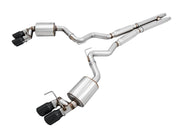 AWE Tuning 2018+ Ford Mustang GT (S550) Cat-Back Exhaust - Touring Edition (Quad Diamond Black Tips) AWE Tuning Catback