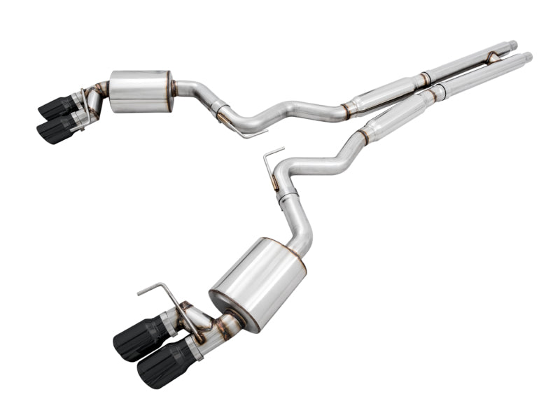 AWE Tuning 2018+ Ford Mustang GT (S550) Cat-Back Exhaust - Touring Edition (Quad Diamond Black Tips) AWE Tuning Catback