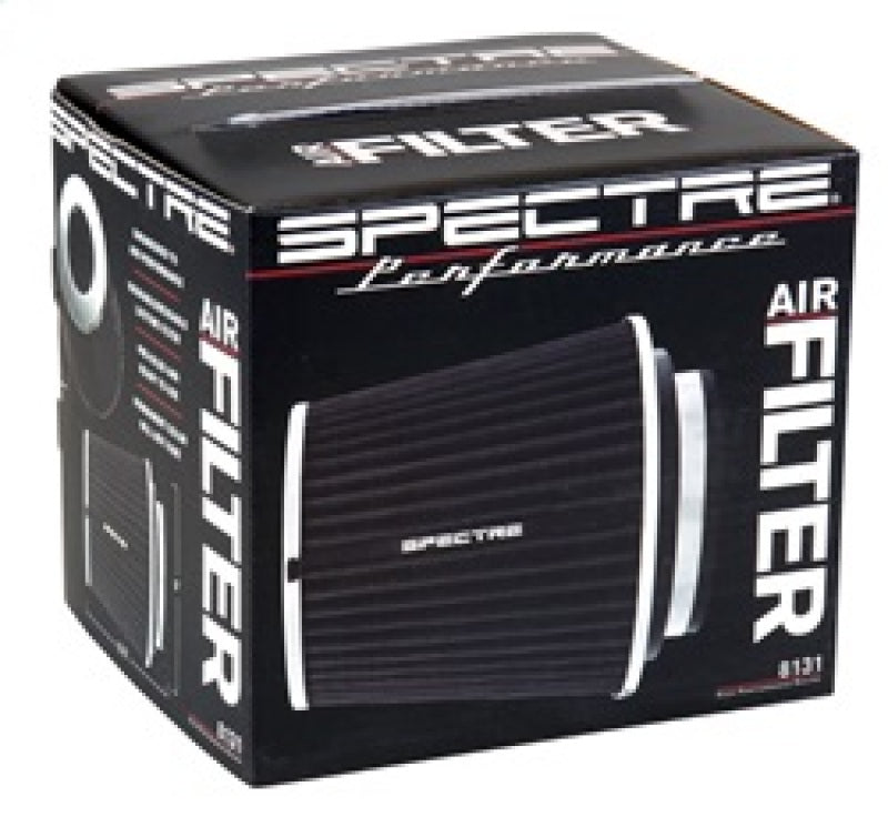 Spectre Adjustable Conical Air Filter 5-1/2in. Tall (Fits 3in. / 3-1/2in. / 4in. Tubes) - Black Spectre Air Filters - Universal Fit