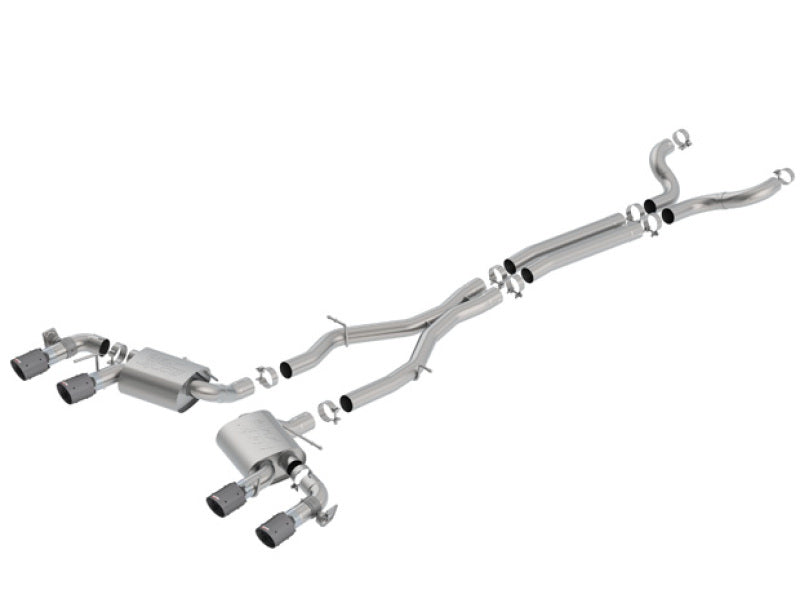 Borla 17-18 Chevrolet Camaro ZL1 6.2L V8 Atak Catback Exhaust w/ Dual Mode Valves CF Black Anod Borla Catback